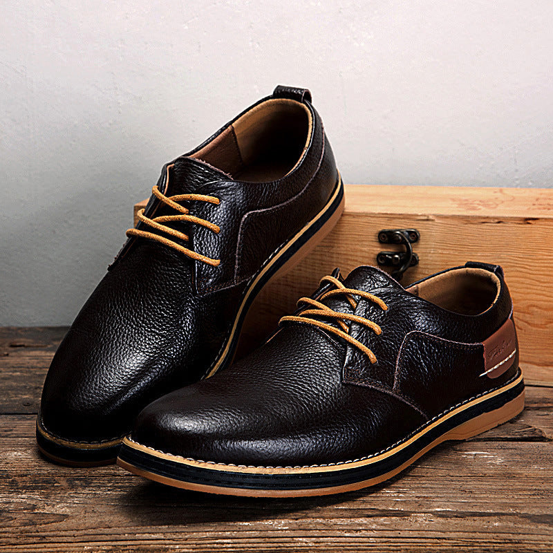 Rippled Leather Leu Oxfords