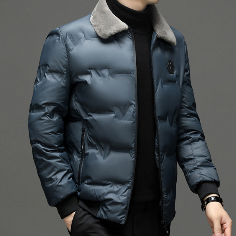 Men's Cotton-padded Jacket Winter Fur Collar Coat Men's Casual Jacket