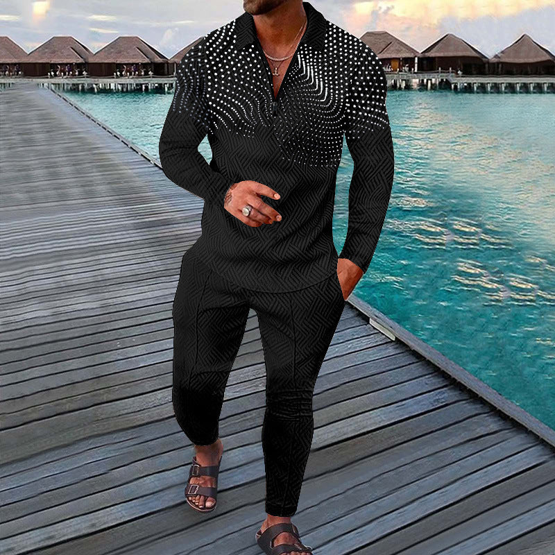 Autumn Long-sleeved Trousers Two-piece Sports And Leisure Men's Suit