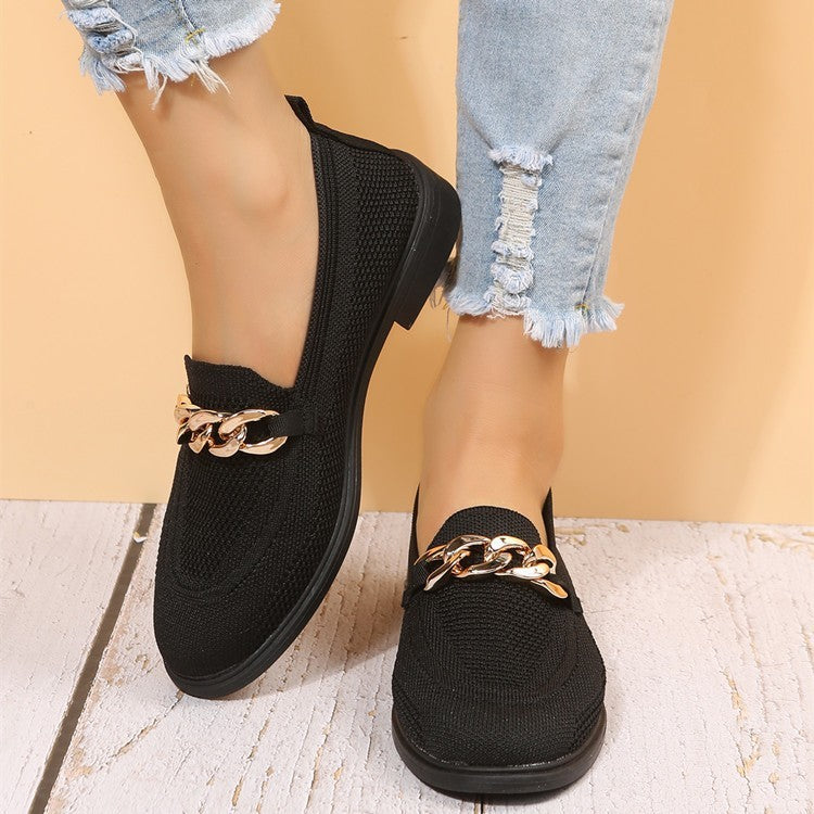 Summer New Style Fly Woven Shallow Comfortable Casual Small White Shoes