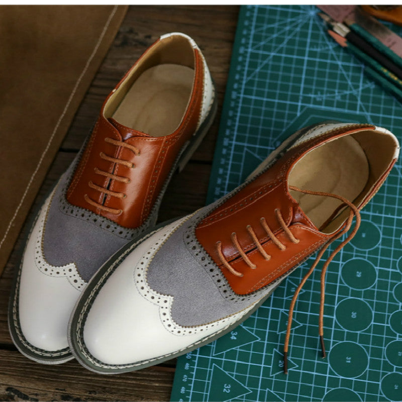 Zapatos Brogue Tallados para Hombre Zapatos de Vestir de Negocios a Juego de Colores Tallados