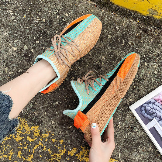 Women's casual running flying woven coconut shoes