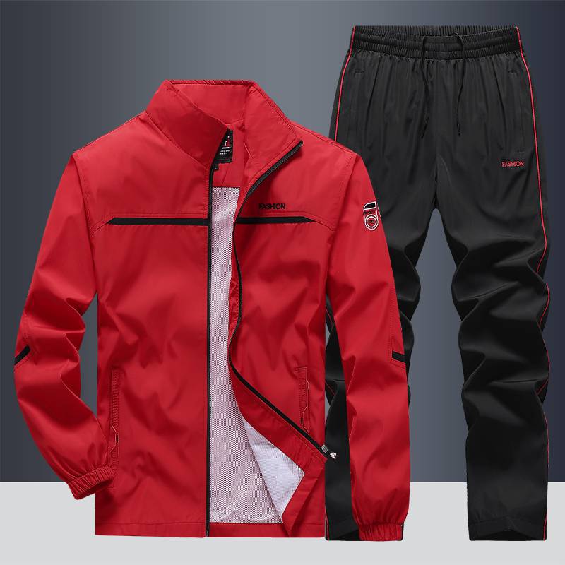 Men's Loose Lapels Casual Sportswear Polyester Composite Fabric