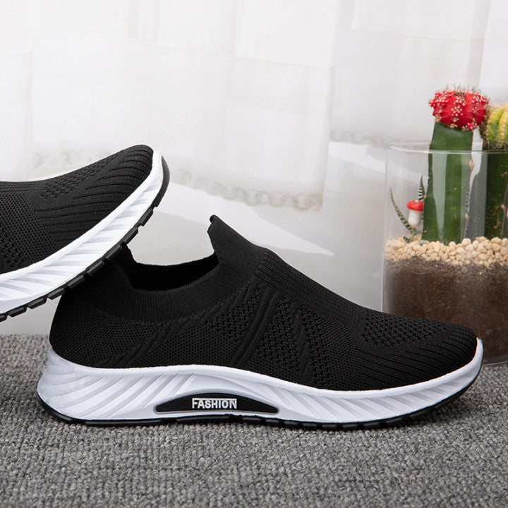 Mesh Breathable Fly Knit Sneaker Soft Sole