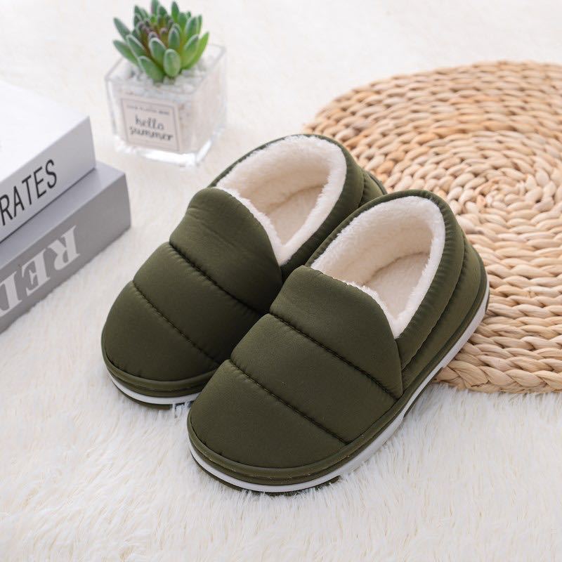 Children's Home Ankle Wrap Cotton Slippers