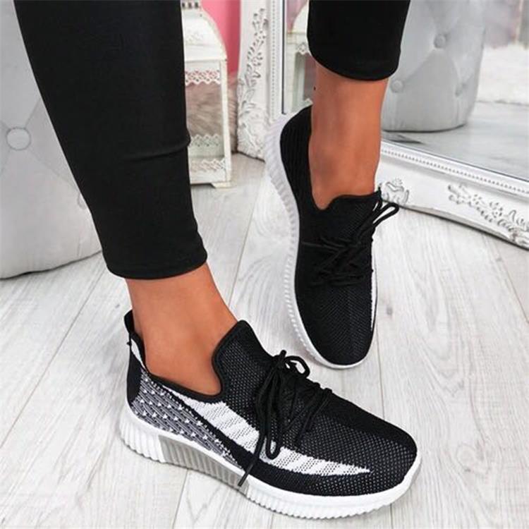 Flying woven mesh breathable women's shoes