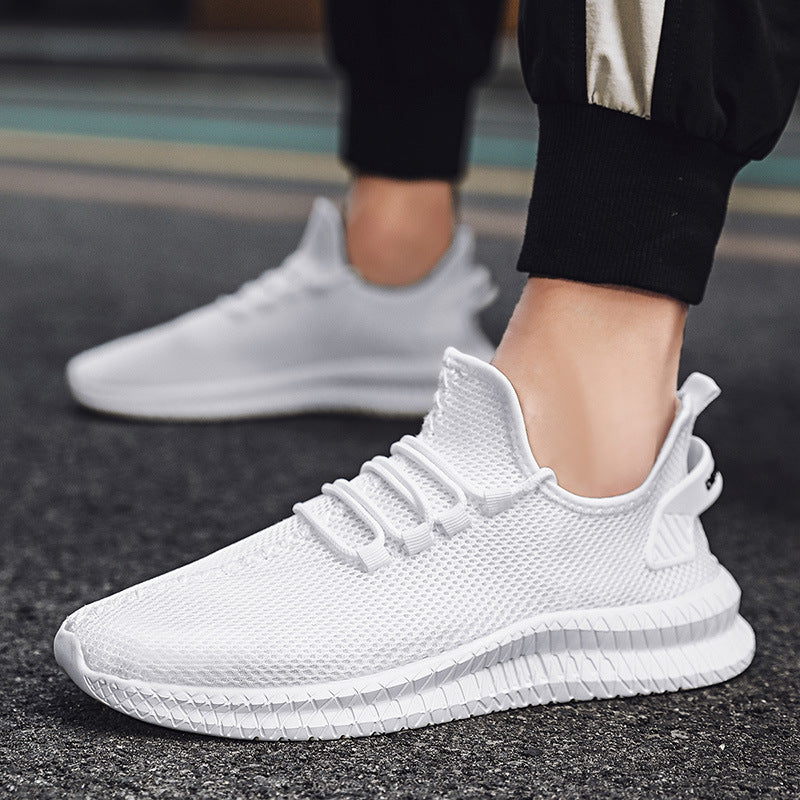 Woven Mesh Small White Shoes Summer And Autumn Plus Size Men's Sports Casual Shoes