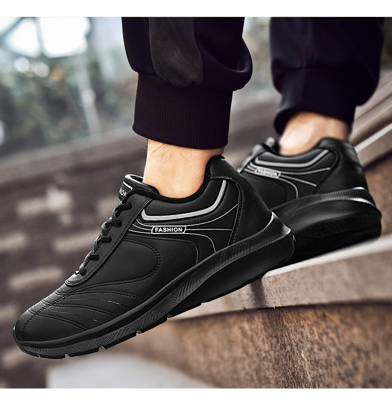 Winter Vulcanized Shoes Men Plush Flat Heel