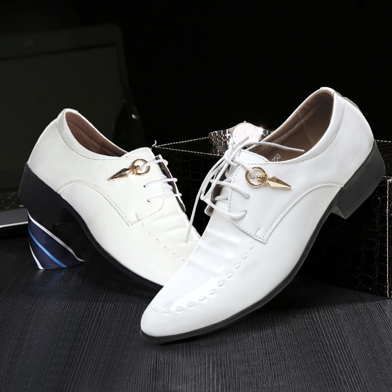 Formal Mens Dress Shoes Genuine Leather Black Luxury Wedding Shoes Men Flats Office Oxfords