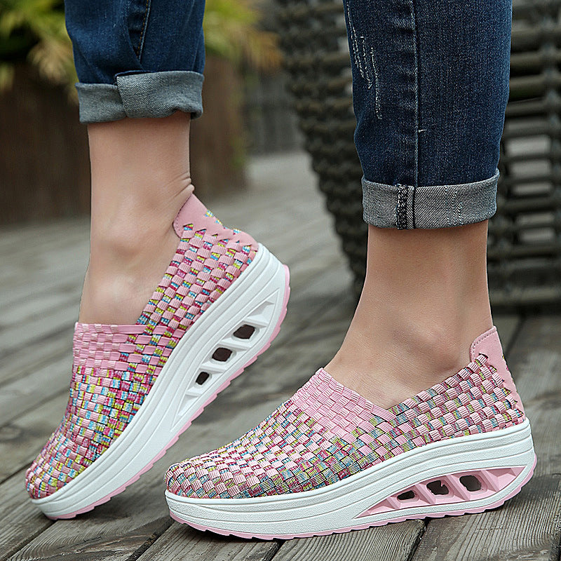 Woven rocking shoes