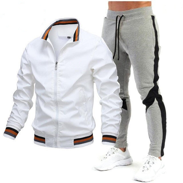 Street Running Sports Teen Jacke Stitching Printing Jogginghose Anzug