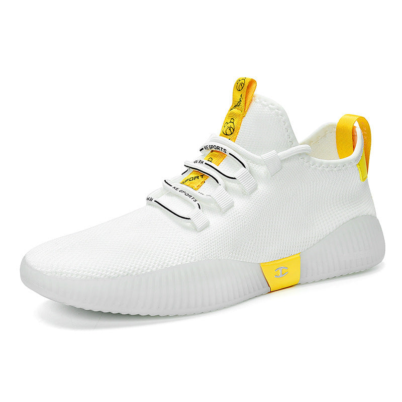 Men's flying woven mesh jelly shoes Product category: sports casual shoes For the season: Summer Applicable gender: male Wearing style: front tie Upper material: mesh Sole Material: Rubber Upper height: low US EUR UK AUS JPN KOR 5.5 37.5 5 5 23.5 241 6 38