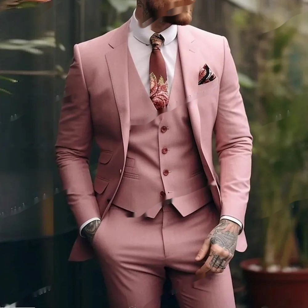 Plus-sized Plus Size Slim Fit Suit Three-piece Suit