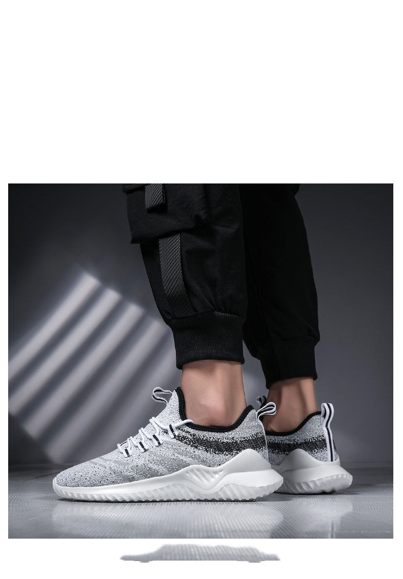 Tide And Breathable Flying Woven Casual Running Shoes