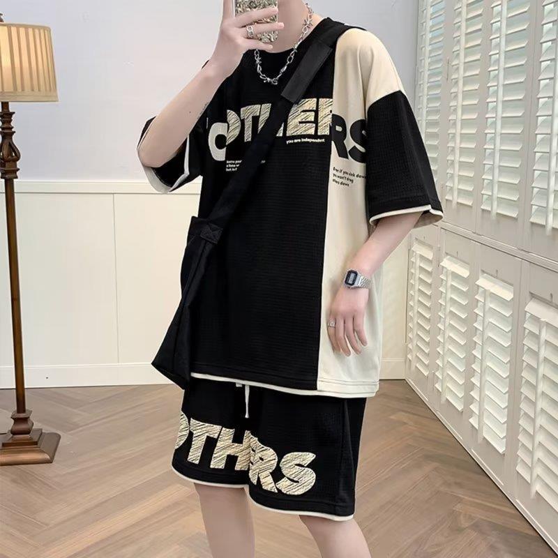 Men's Fashion Casual Short Sleeve T-shirt Shorts Set