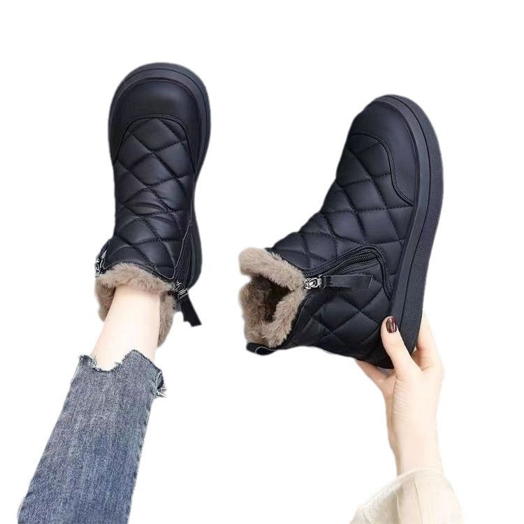 Snow Boots For Women Winter New Fleece-lined Thickened Northeast China Cotton Shoes Waterproof Non-slip Warm