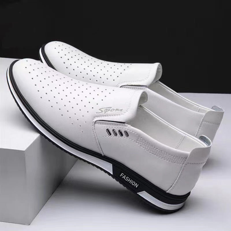 Leather Shoes Men's Casual Men's British Breathable