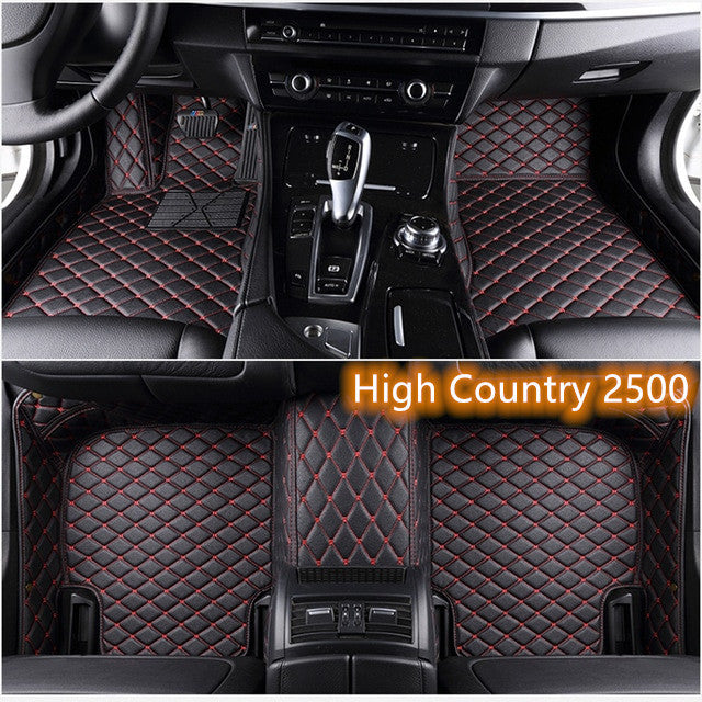 Fully Surrounded Car Leather Floor Mat Pad All Weather Protection