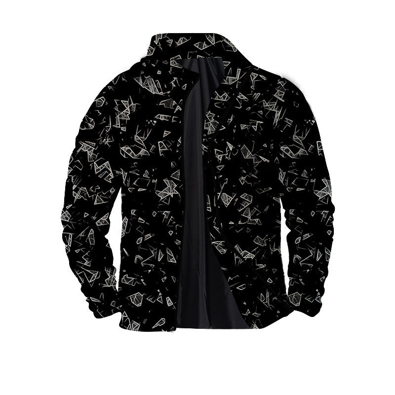 Men's Twill Digital Printing 3D Zipper Jacket