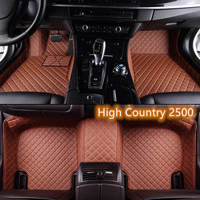 Fully Surrounded Car Leather Floor Mat Pad All Weather Protection