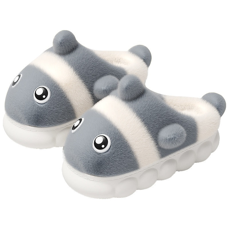 Home Warm Parent-child Cute Fluffy Slippers