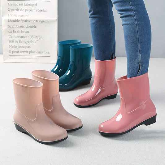 Four Seasons Rain Boots Women's Short Boots Fashion Waterproof