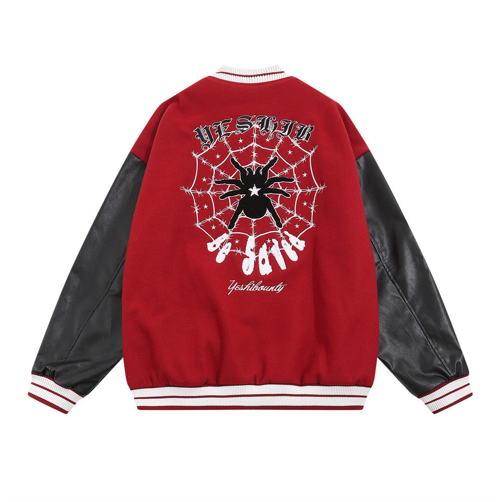 Embroidered Baseball Uniform Jacket Men