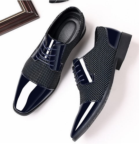 Breathable And Wearable Men's British Korean Pointed Leather Shoes