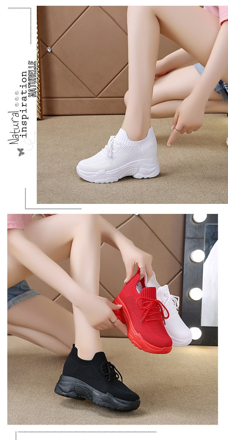 Fly Woven Mesh Casual Sneaker Breathable Platform Shoes