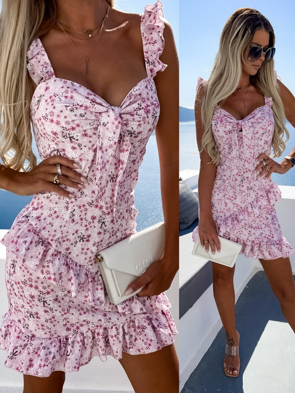 Women's Fashion Suspenders Printed Dress