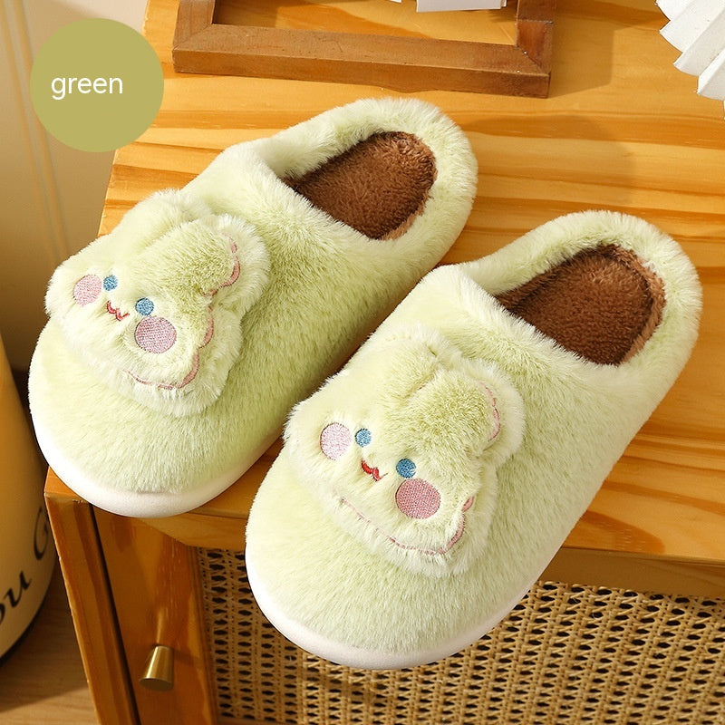 Home Warm Parent-child Cute Fluffy Slippers