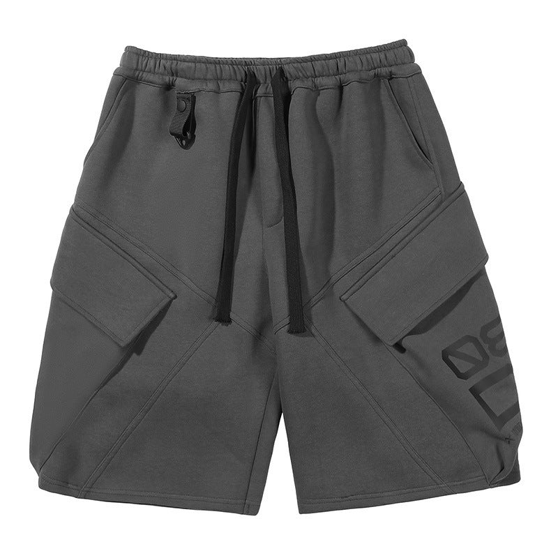 Spliced Large Pocket Shorts For Men