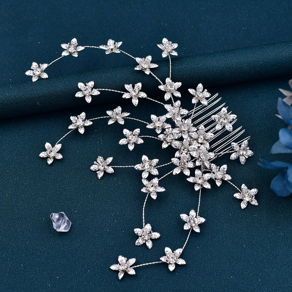 Bridal Handmade Rhinestones Hair Combing Ornaments