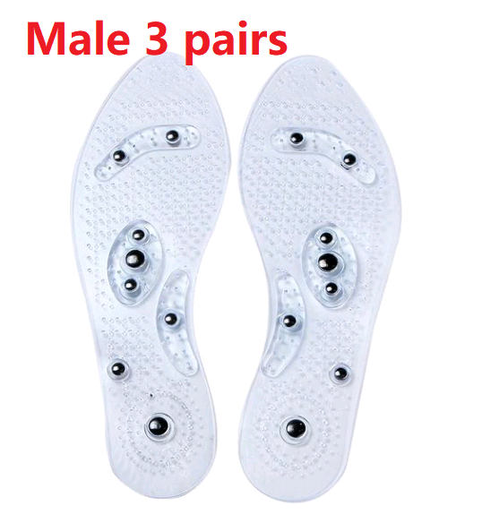 Magnet magnetic plus elastomer transparent silicone massage insole health massage insole magnetic therapy anti-fatigue