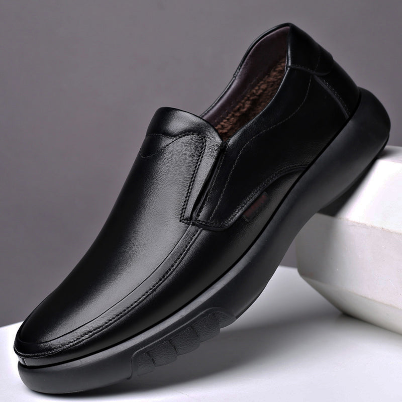 Spring and autumn casual men's leather shoes soft sole