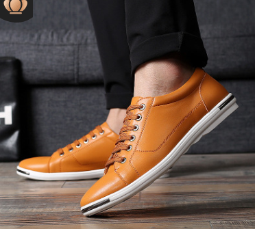 Men's large size casual shoes fashion breathable leather shoes with men's shoes