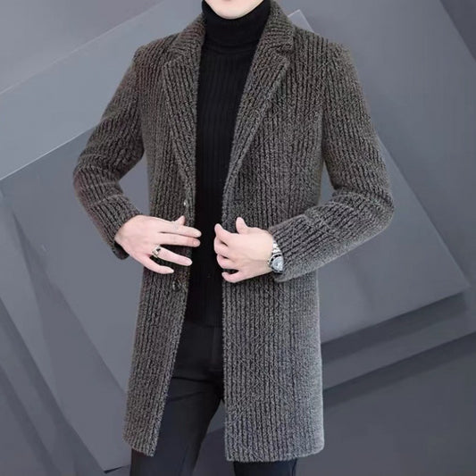 Men's Duster Mid-length Slim-fit Woolen Coat