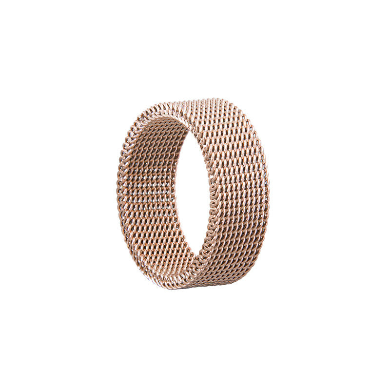 Titanium Steel Woven Mesh Deformation Ring