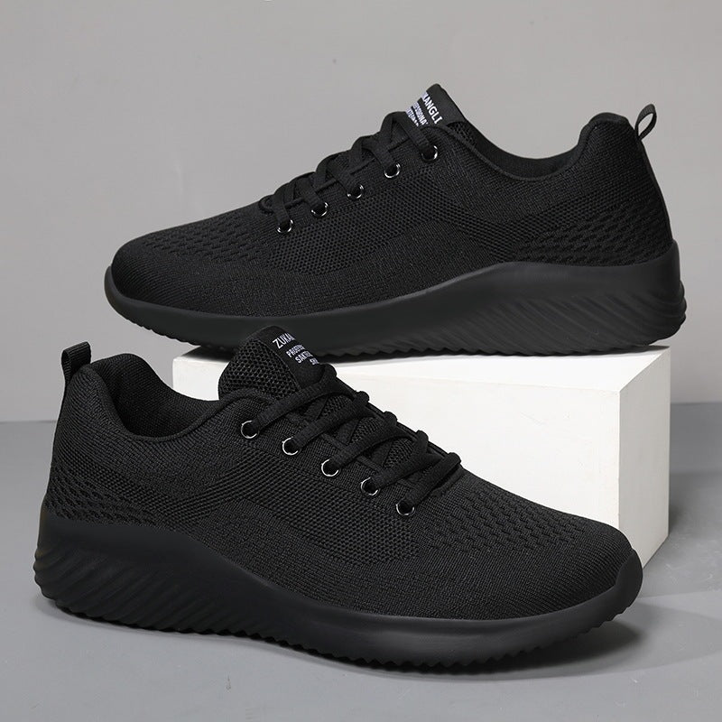 Spring And Summer Plus Size Running Men's Casual Flying Woven Shoes