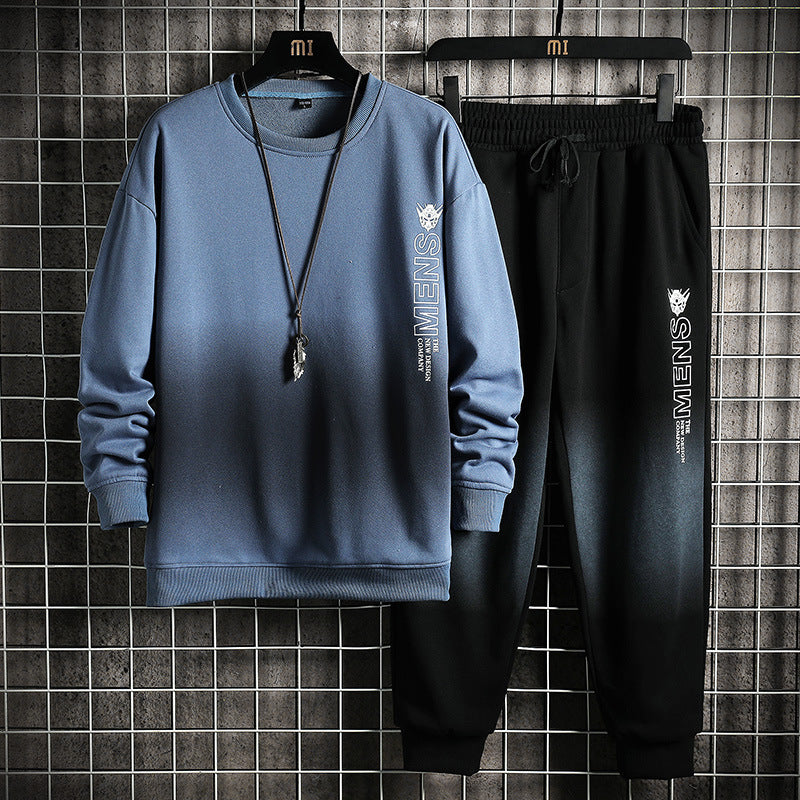 Men's New Casual Sports Suit Long-sleeved Sweater And Sweatpants