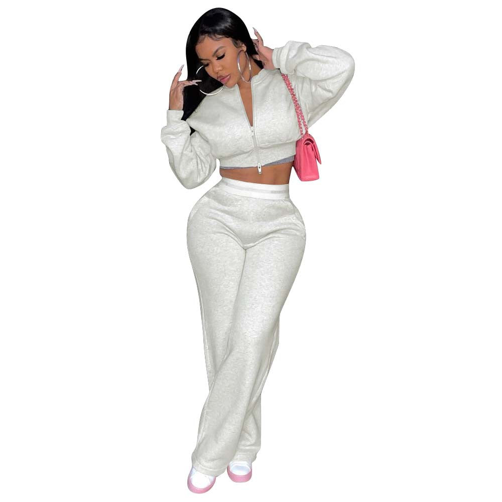 Fleece Sweatshirt Sports And Leisure Two Piece Suit