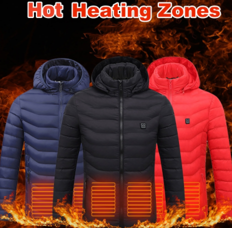 Neue Beheizte Jacke Mantel USB Elektrische Jacke Baumwolle Mantel Heizung Thermische Kleidung Heizung Weste männer Kleidung Winter