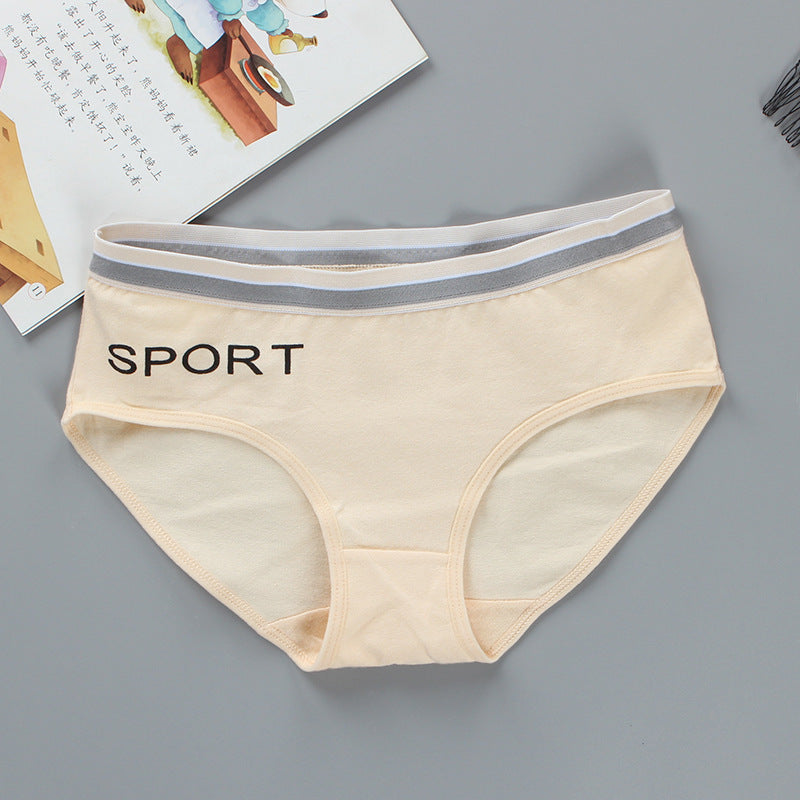 Sports Letter Breathable Briefs Head