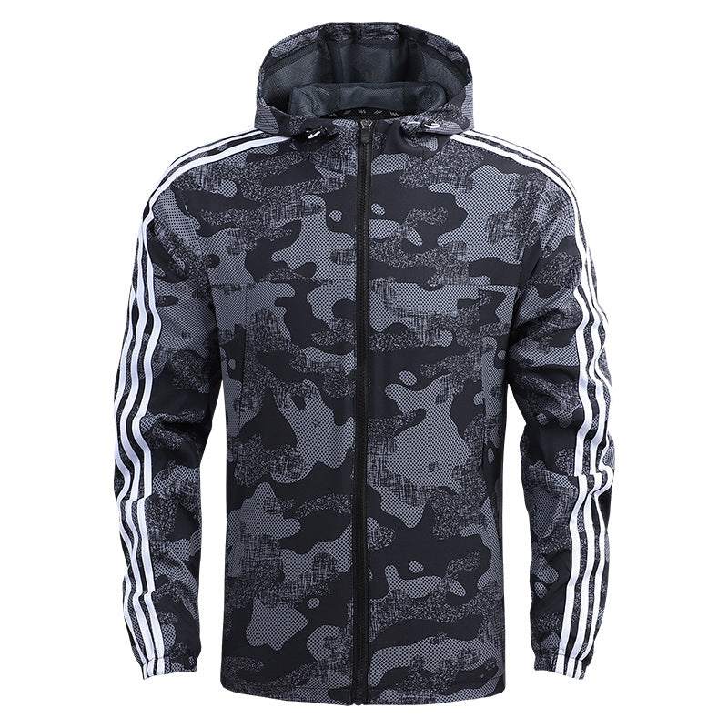 Men's Thin Camouflage Hooded Jacket