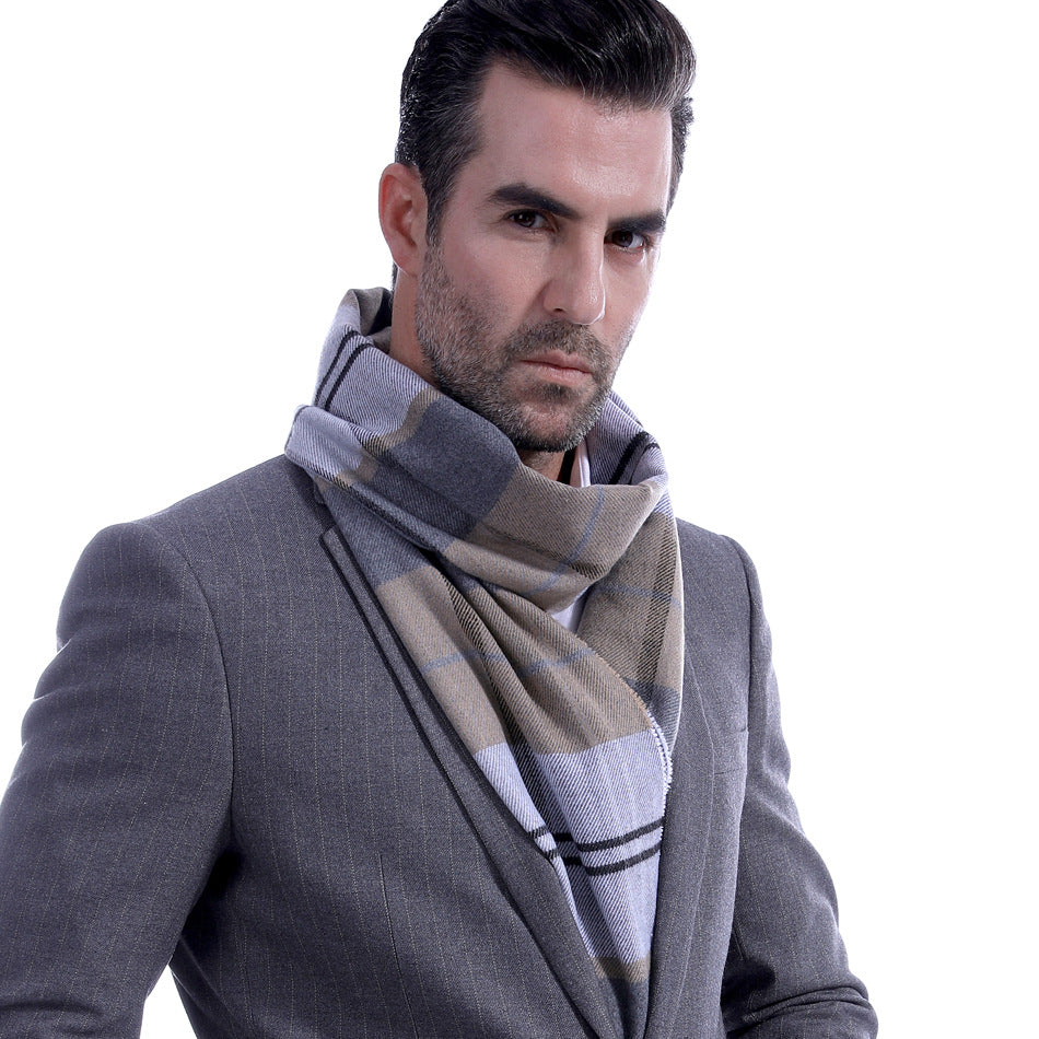 Man Scarf Male Middle-aged Student