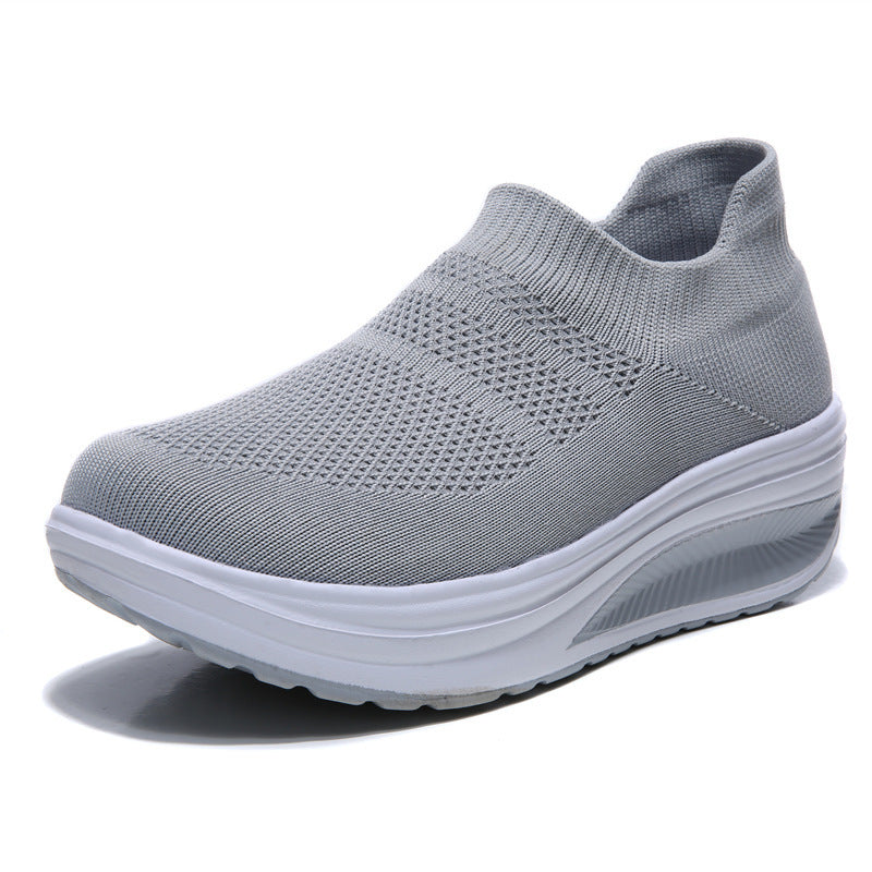 Flying Woven Sports Shoes Overfoot Shoes Fashion Casual Shoes White Shoes