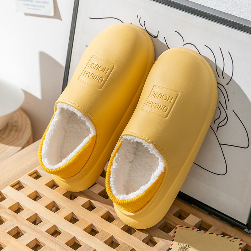 Water-proof Bag With Warm Home Home Cotton Slippers