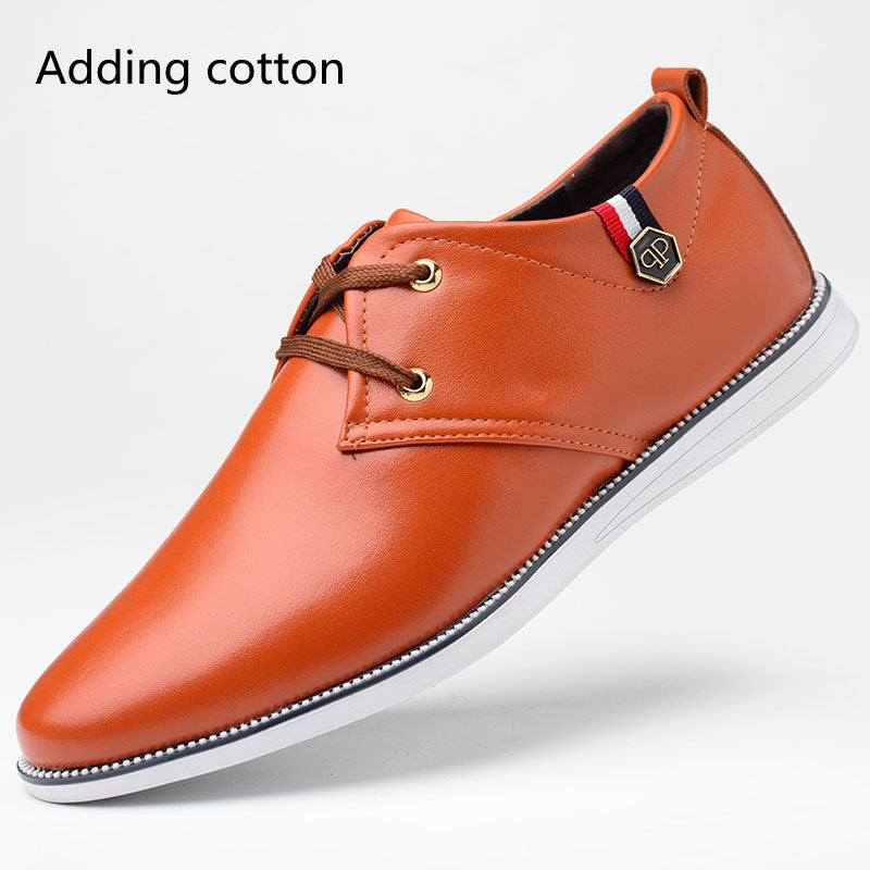 Men's Breathable Leather Shoes With Cow Tendons And Soft Soles