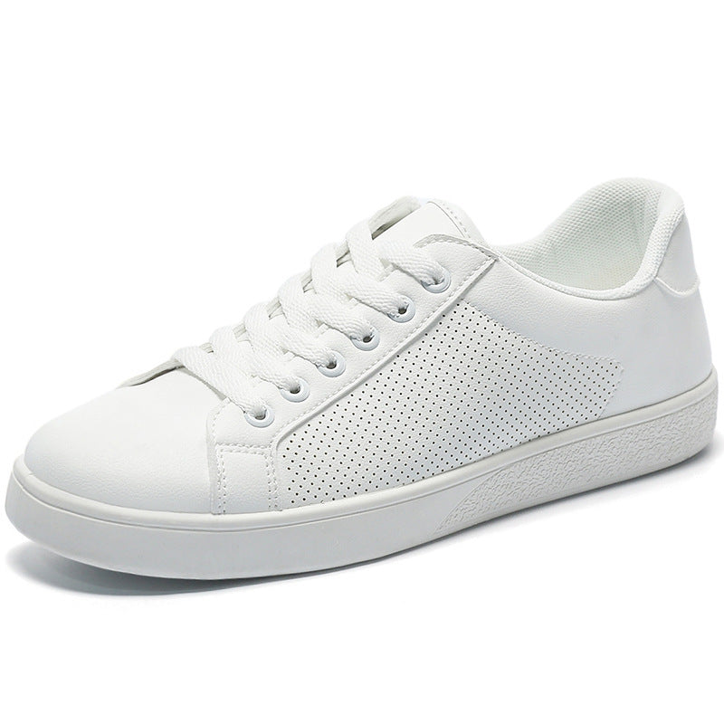 Breathable White Shoes Men's Casual Leather Shoes