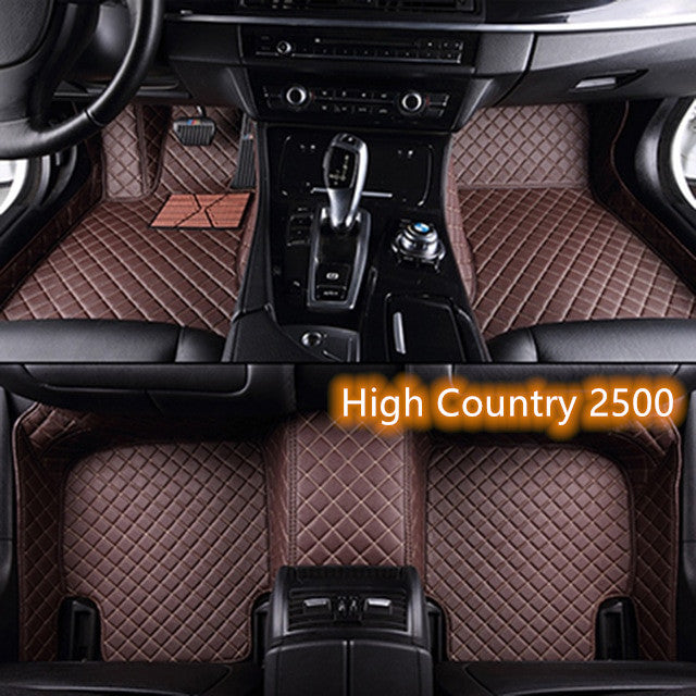 Fully Surrounded Car Leather Floor Mat Pad All Weather Protection